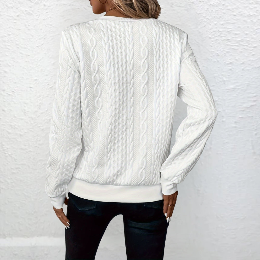 Wiktoria™ | Modny Sweter z Dekoltem na Zamek