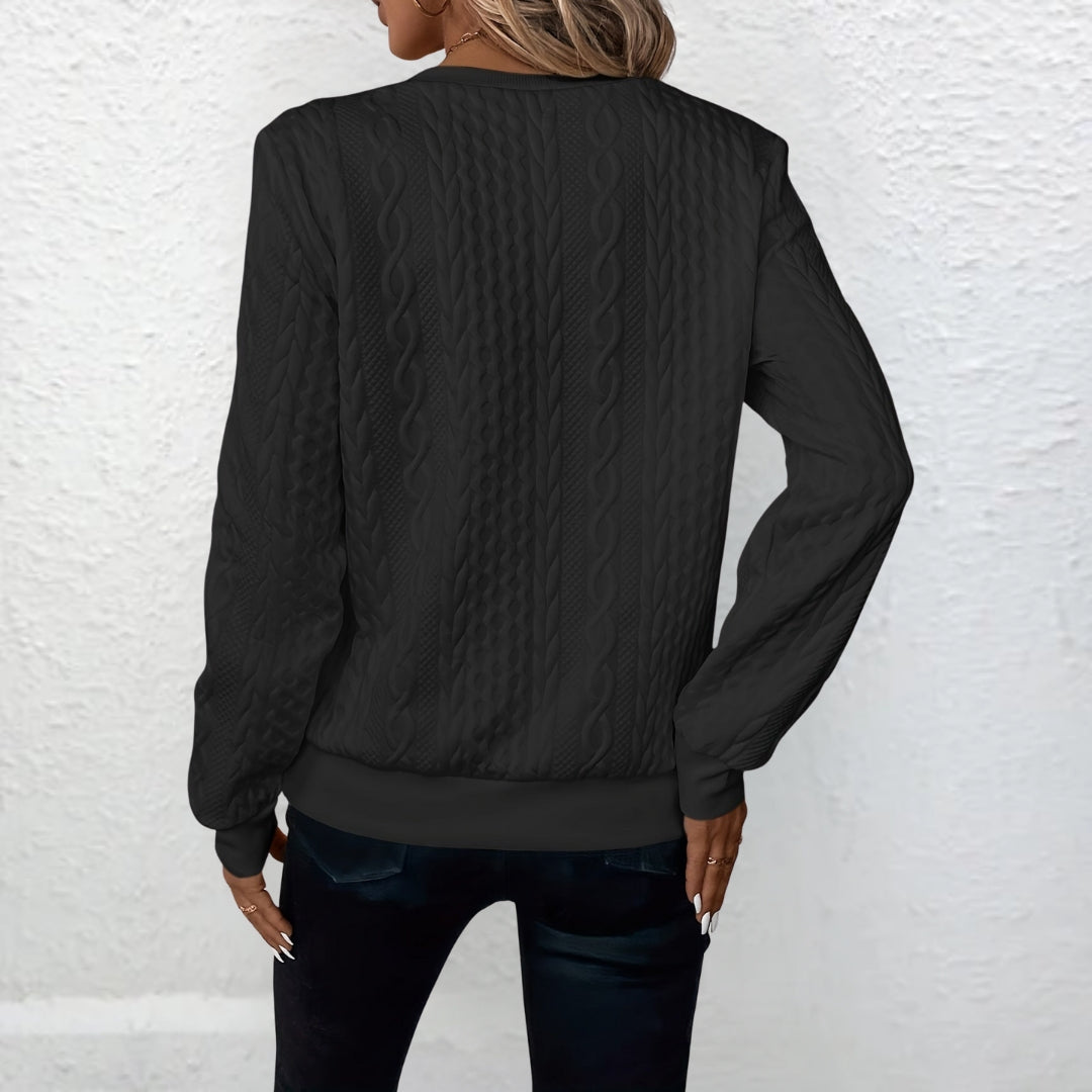 Wiktoria™ | Modny Sweter z Dekoltem na Zamek