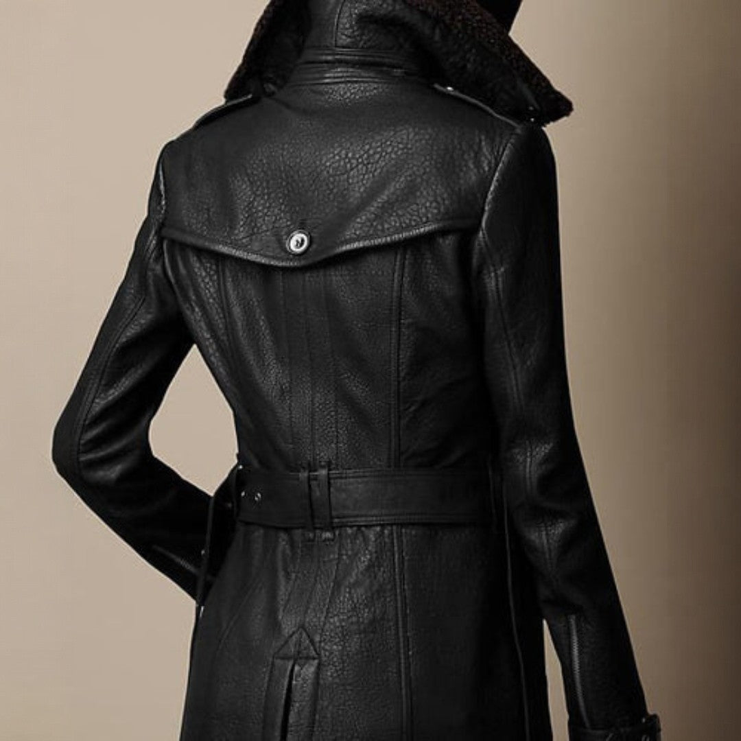Aurelia™ | Skórzany Płaszcz Premium