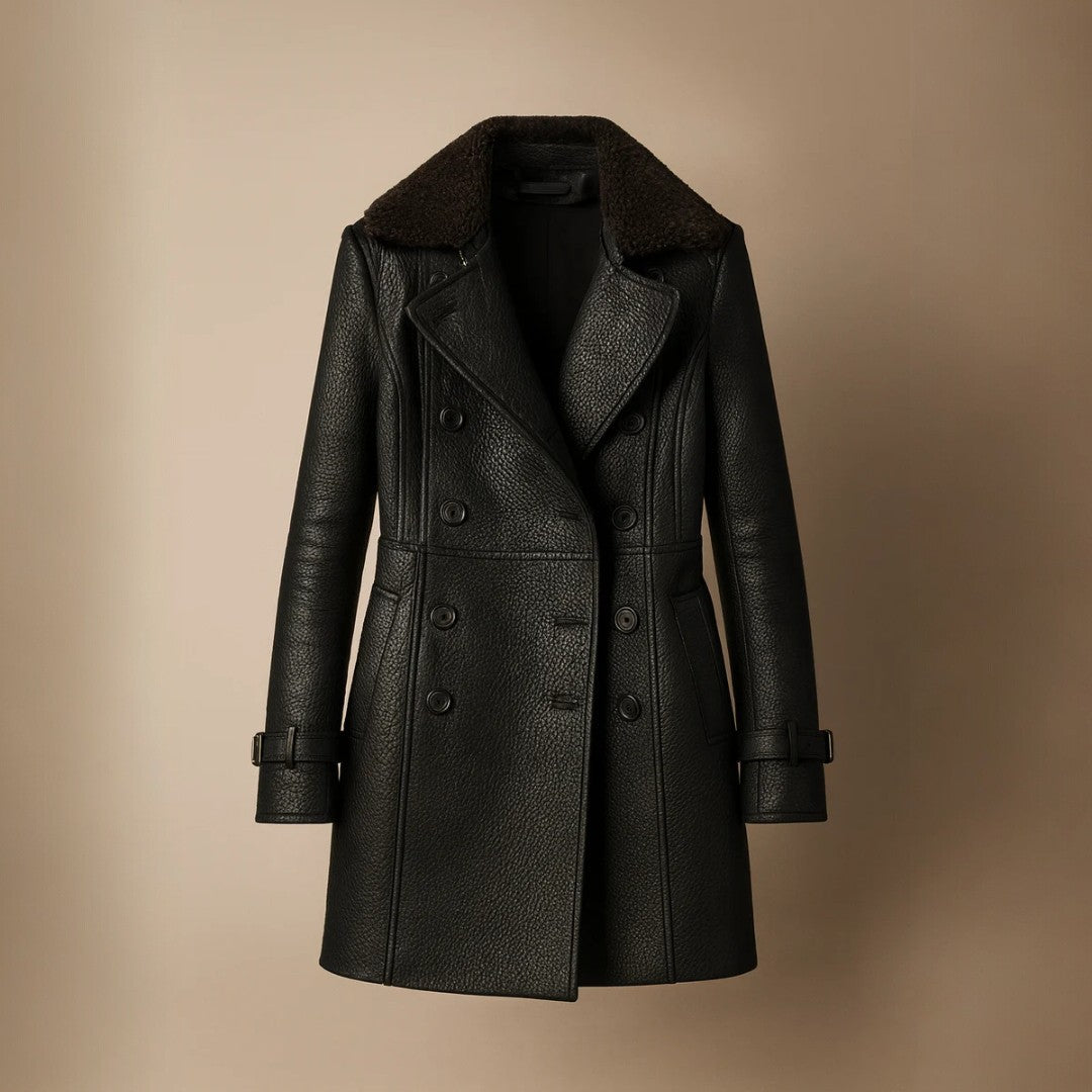 Aurelia™ | Skórzany Płaszcz Premium
