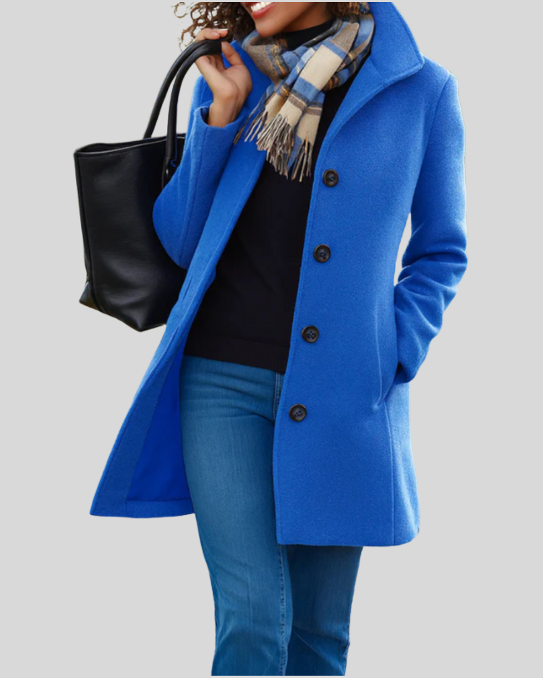 Zuzana | Klasyczny płaszcz z guzikami