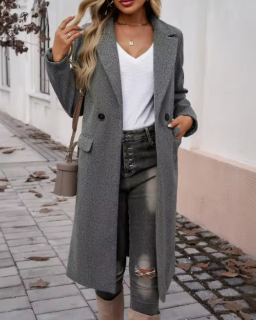 Celina™ | Ponadczasowy Płaszcz z Guzikami