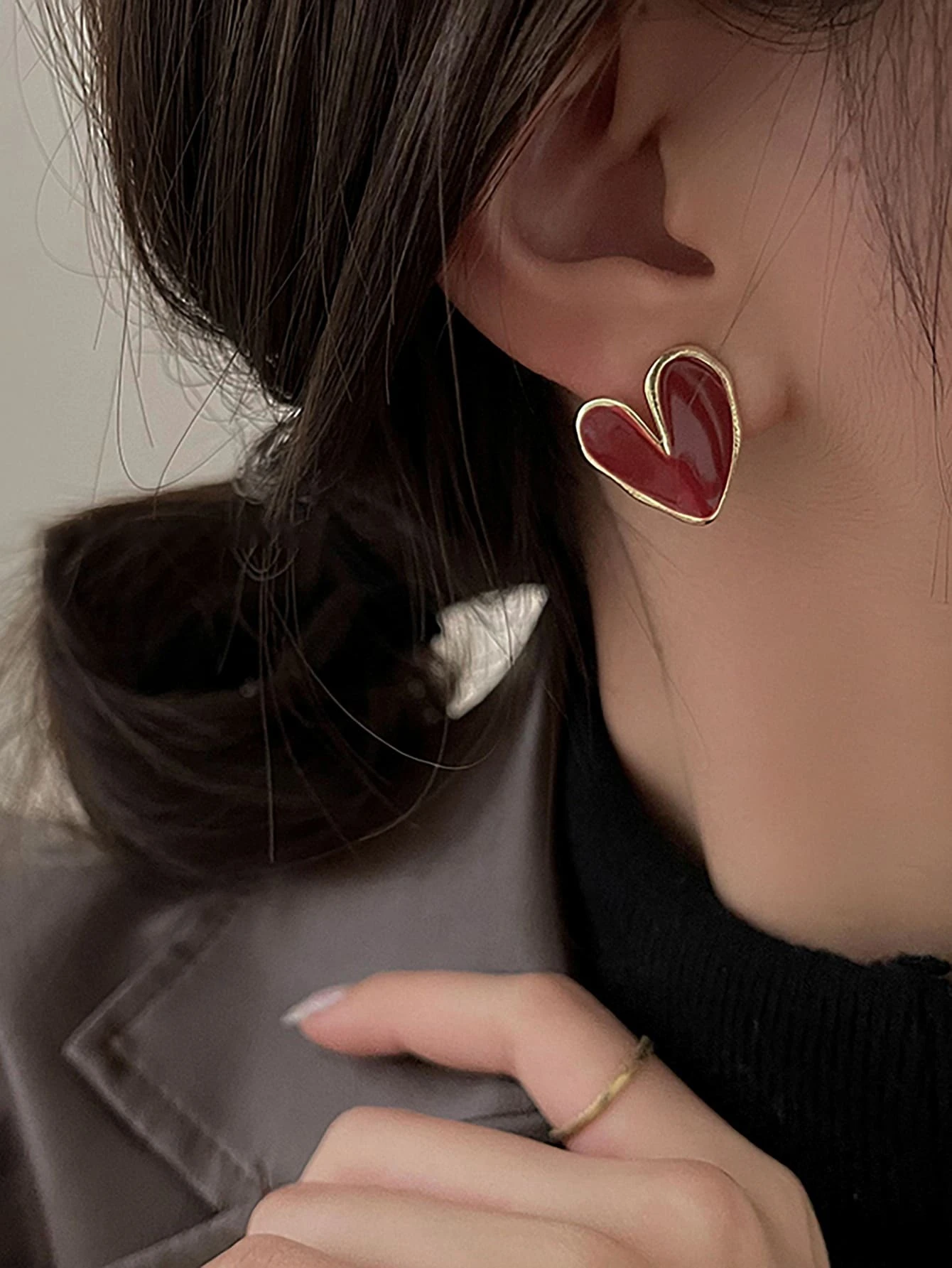 Kolczyki Enameled Hearts