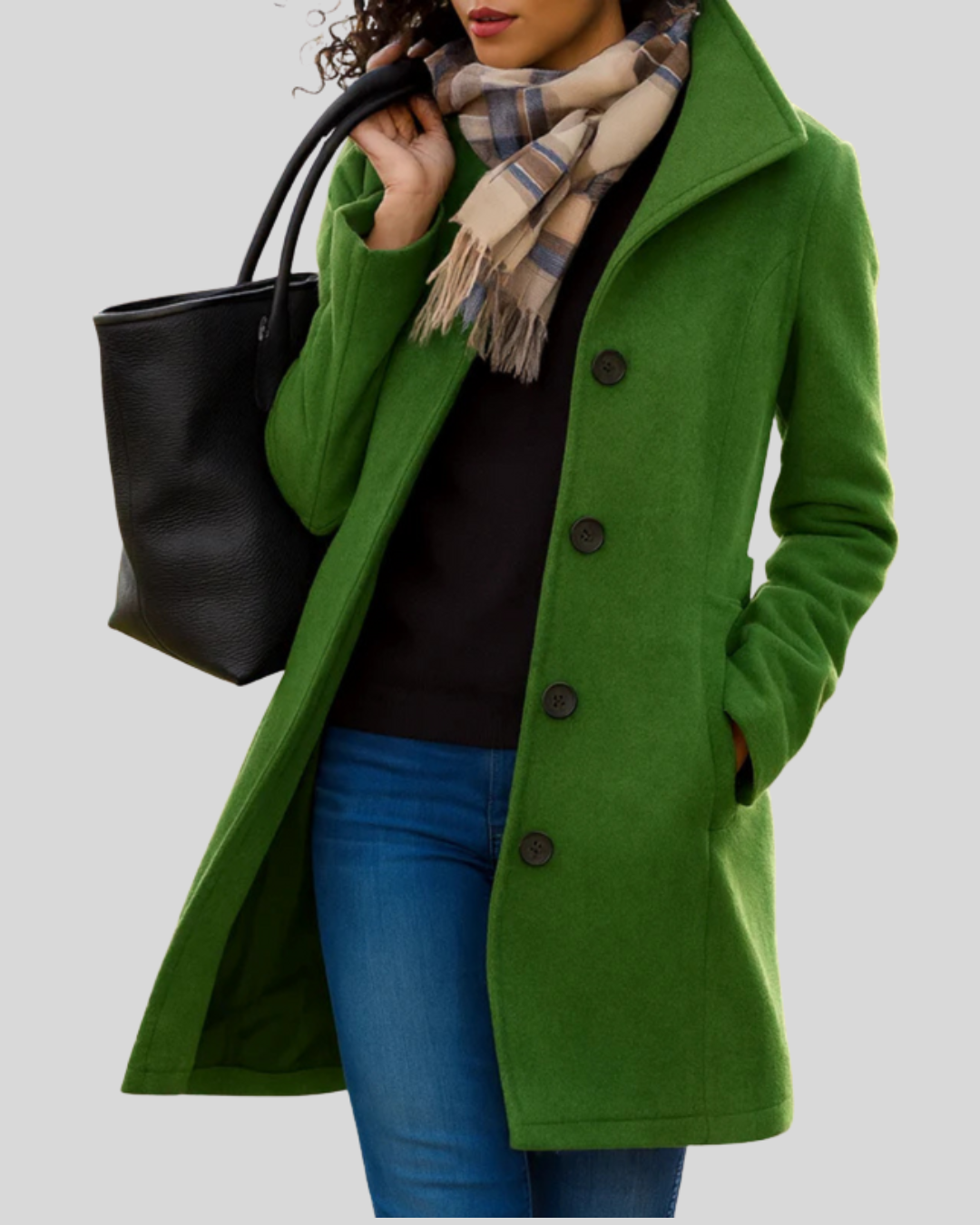 Zuzana | Klasyczny płaszcz z guzikami