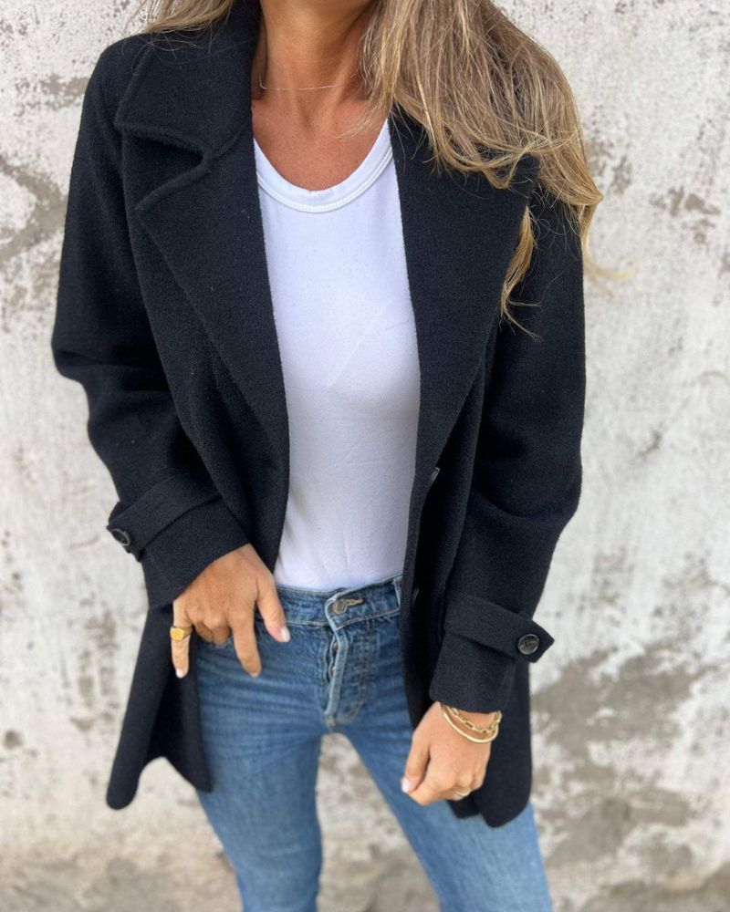 Rosalia - Wełniany płaszcz damski