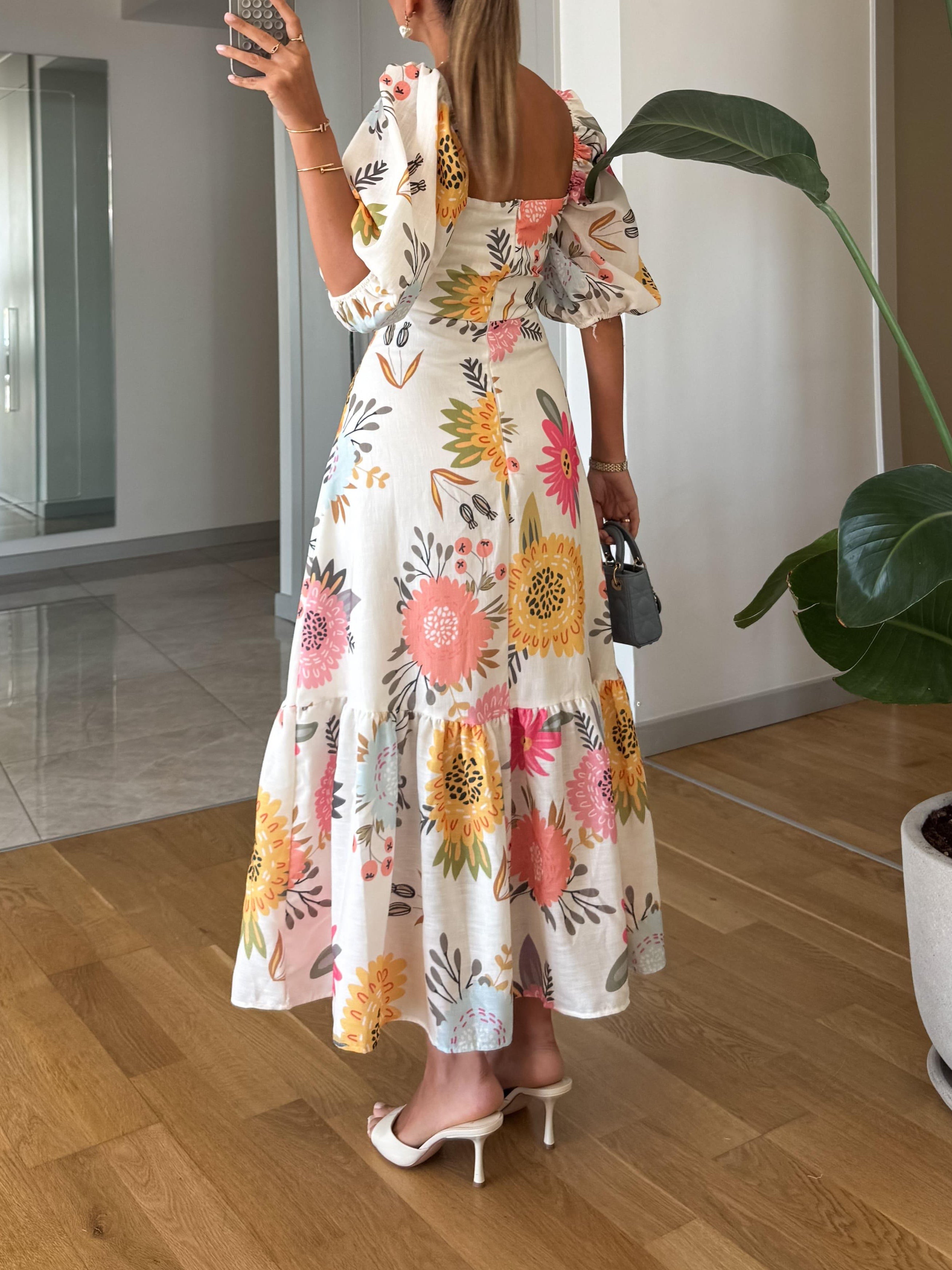 Sukienka Kwiatowy Zefir Maxi
