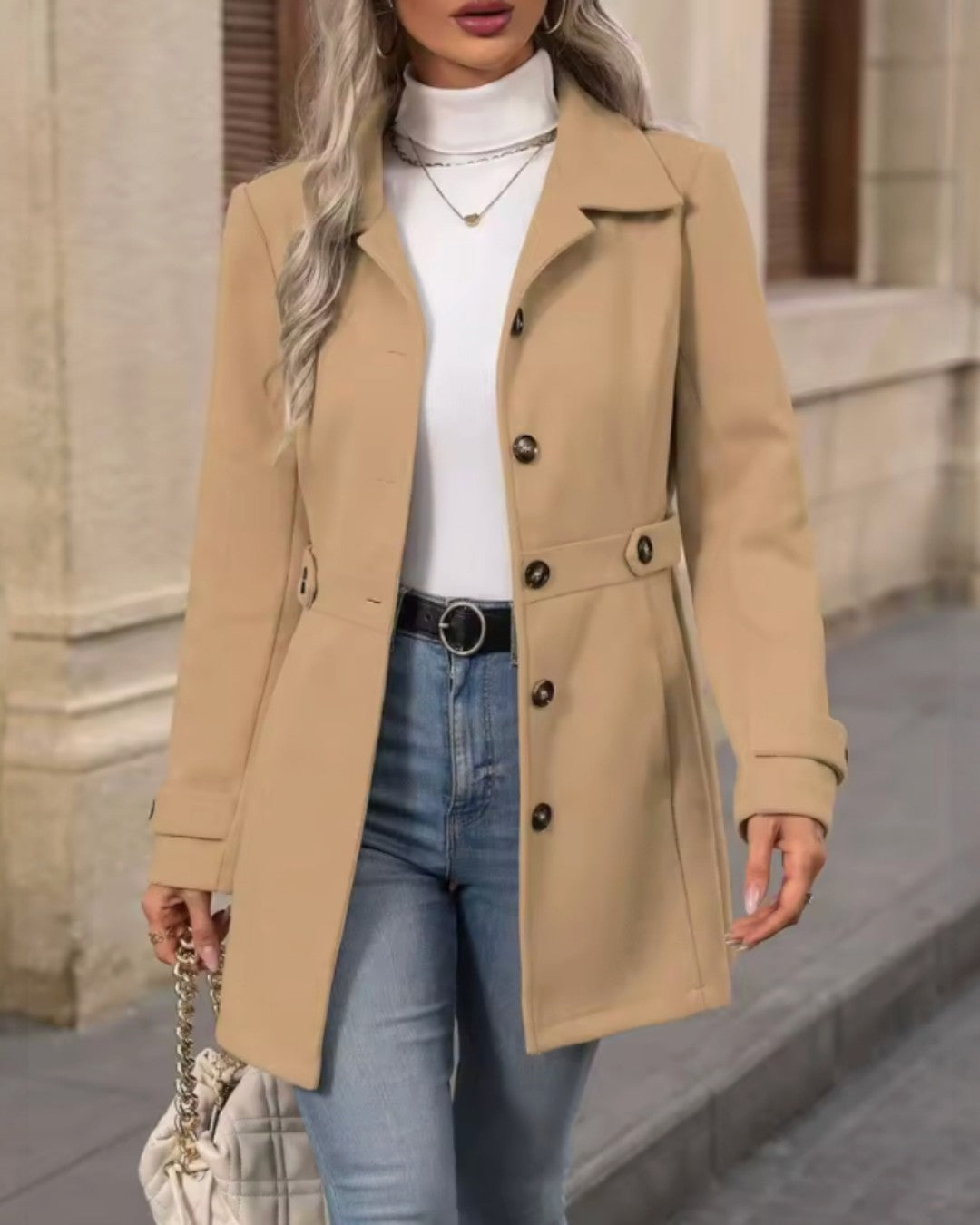 Mirella™ | Płaszcz z Taliowaniem