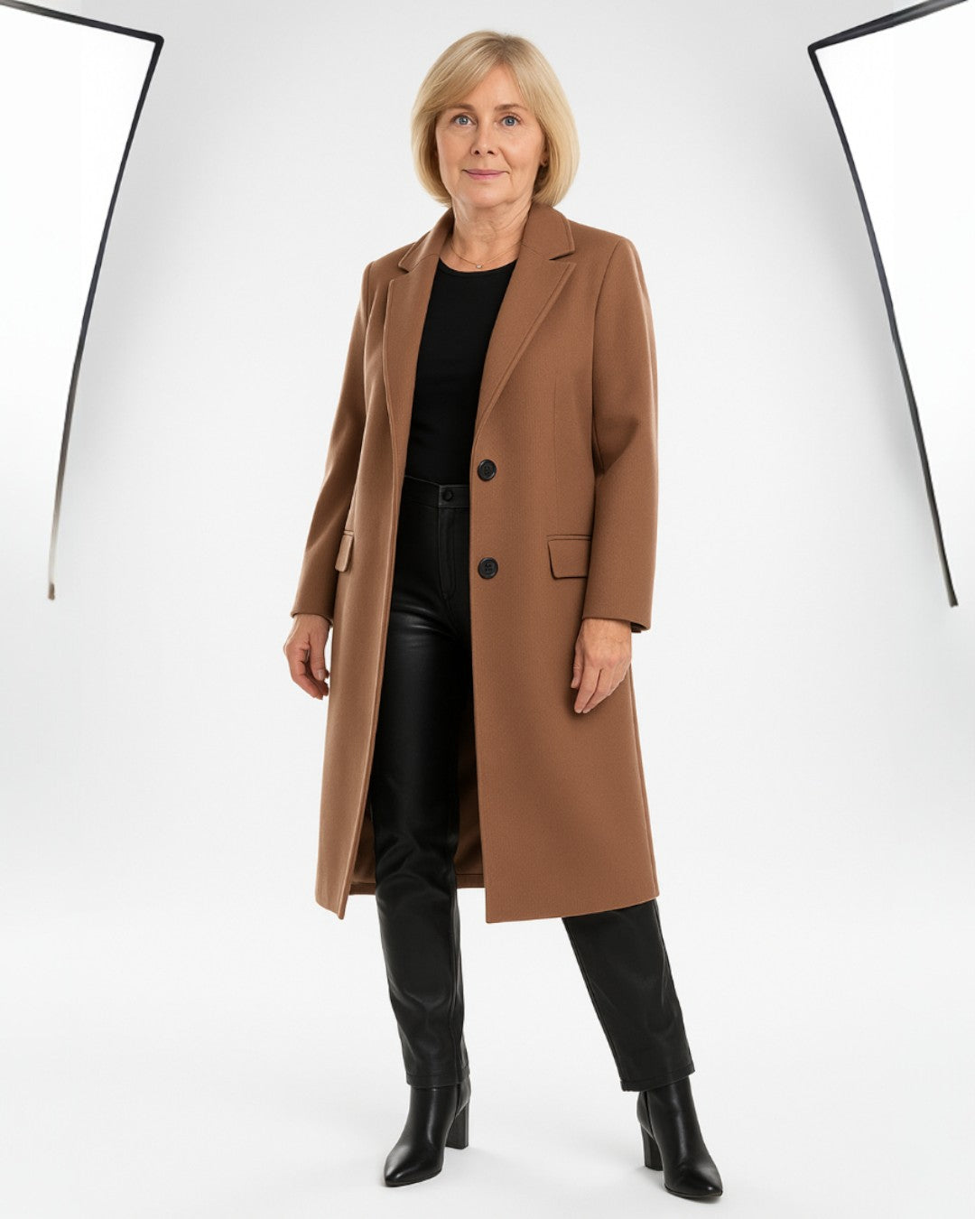 Auria - Elegancki długi płaszcz