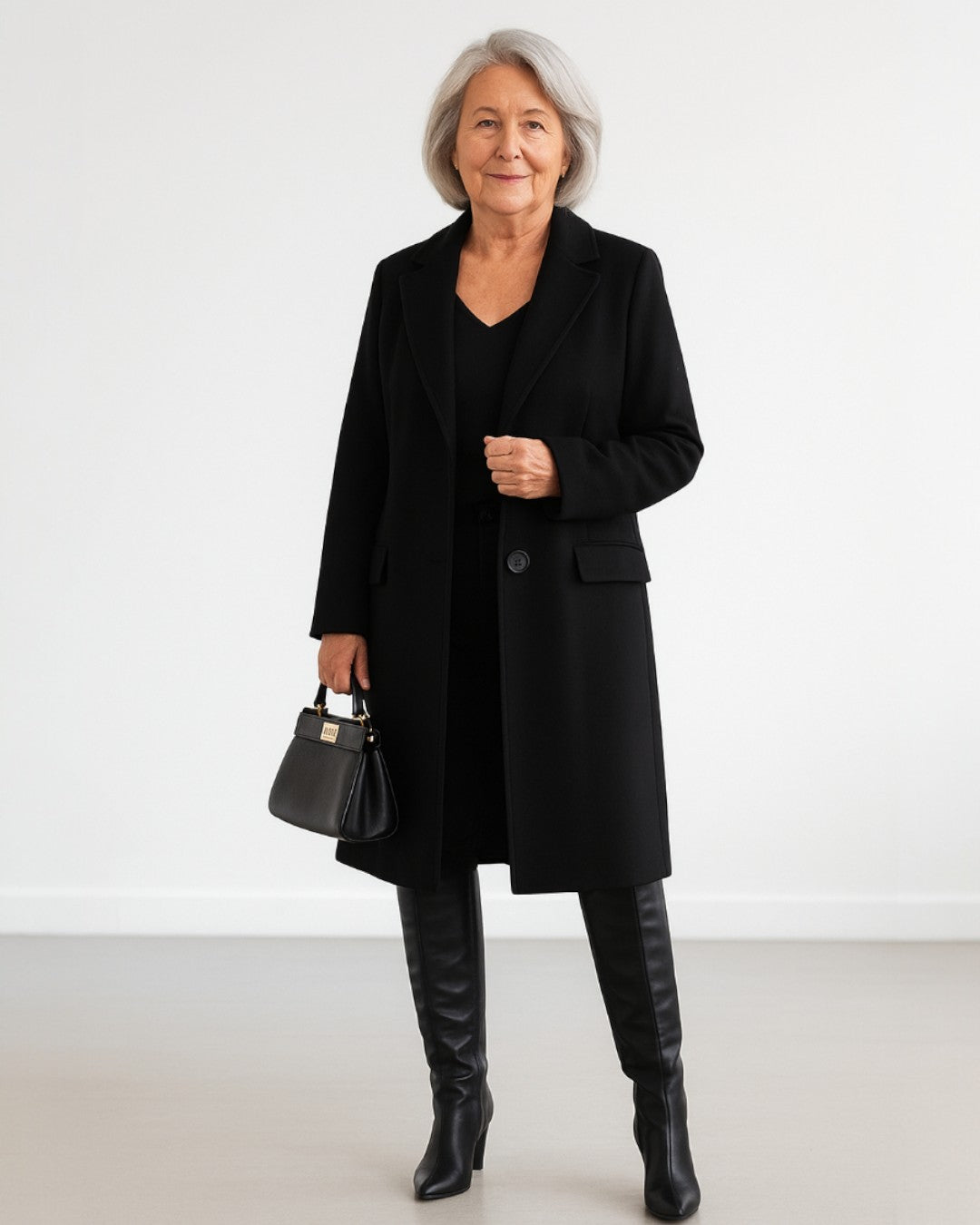 Auria - Elegancki długi płaszcz